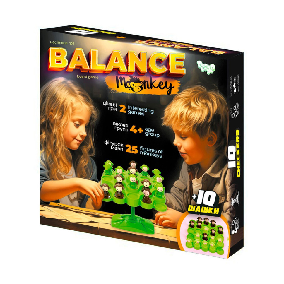 Розвиваюча настільна гра "Balance Monkey" BalM-01, 25 фігурок мавп