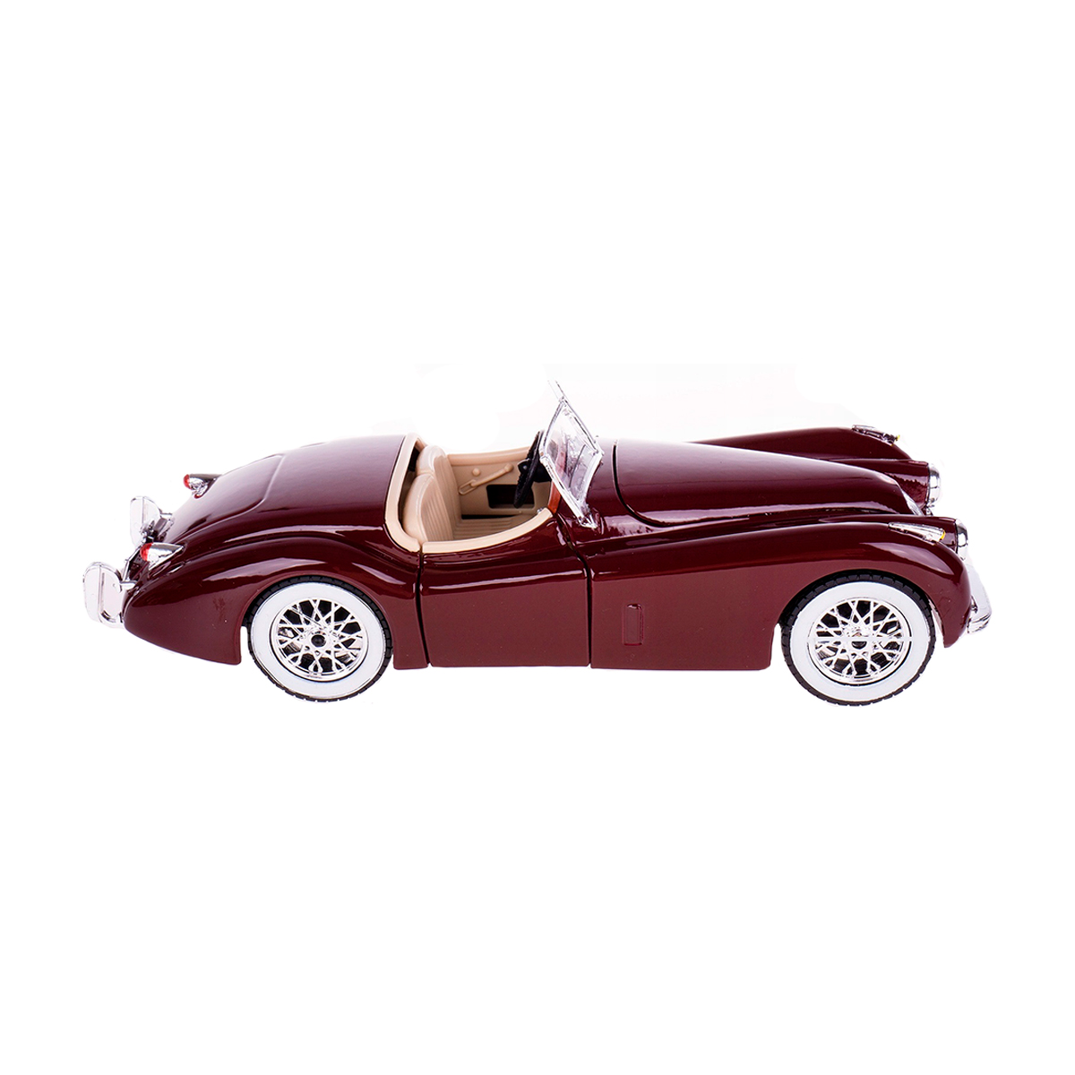 Автомодель - Jaguar XK 120 (1951) (ассорти вишневый, серебристый, темно-зеленый, 1:24) — фото 8