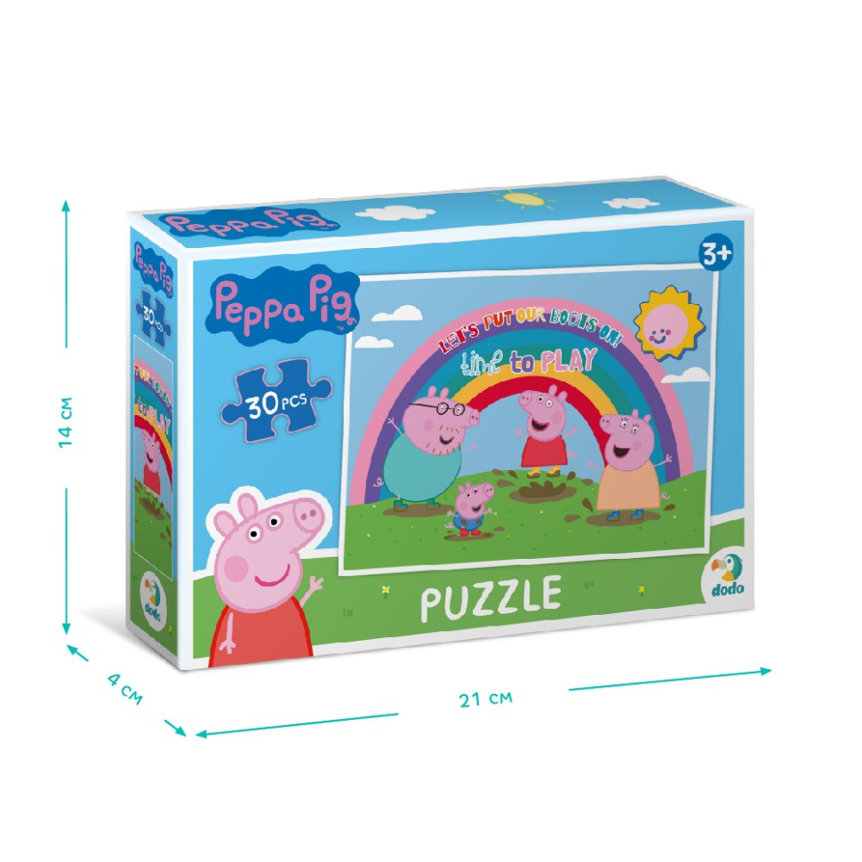 Детский пазл "Peppa Pig: Игра в лужах" 200303, 30 элементов — фото 5