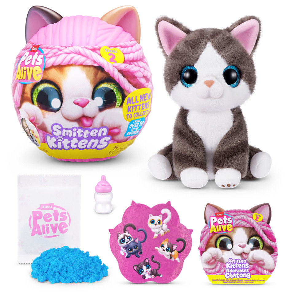 Интерактивный игровой набор-сюрприз Игривые котята Pets & Robo Alive S2 9568, 10 разных звуков — фото 6