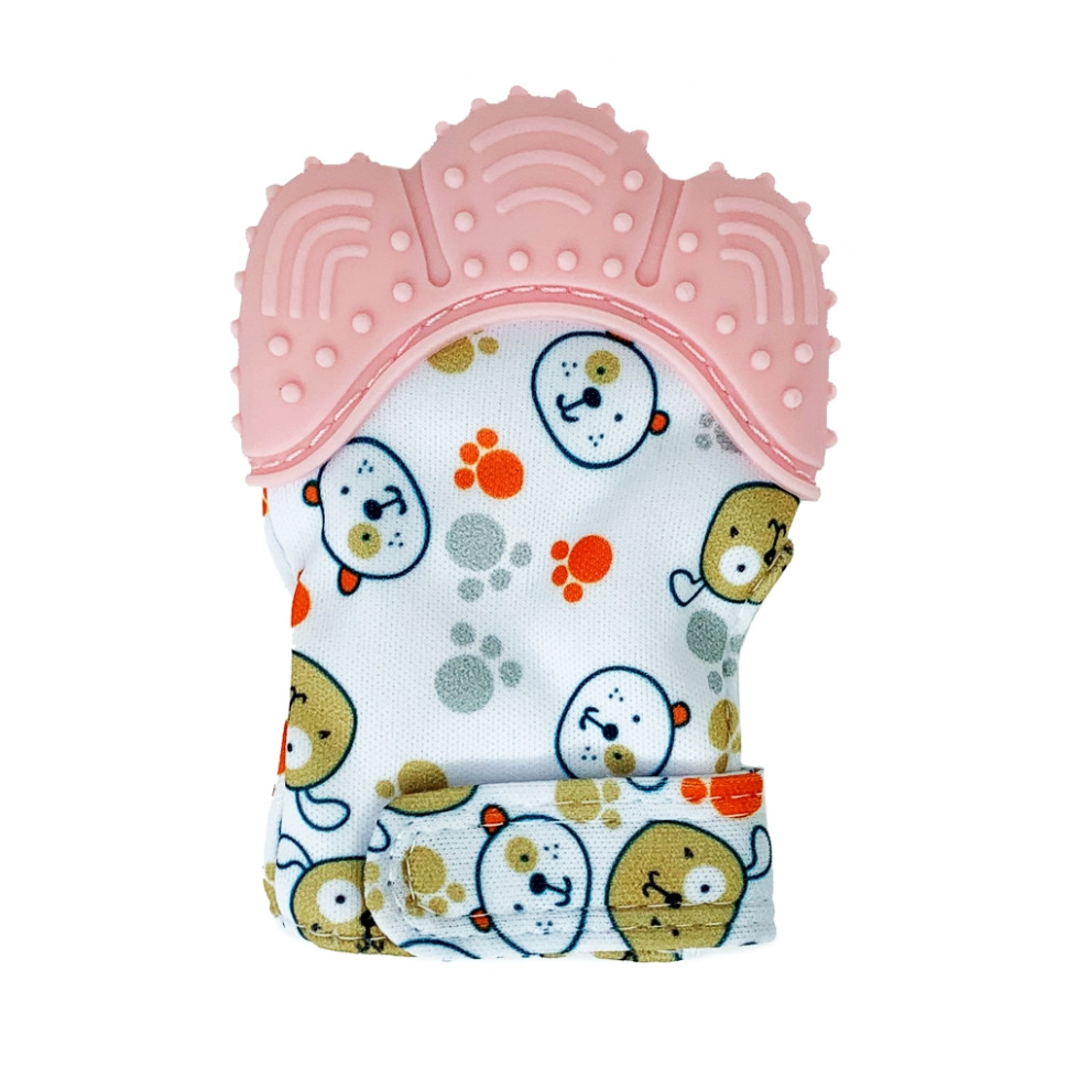 Прорізувач-рукавичка "Лапка" Mega Zayka MGZ-0412(Pink) на липучці