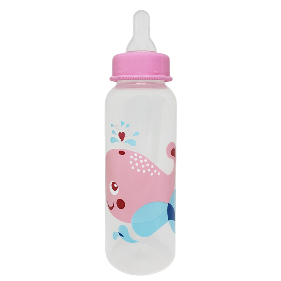 Пляшечка для годування "Кит" MGZ-0206 (Pink) 250 мл — фото 3
