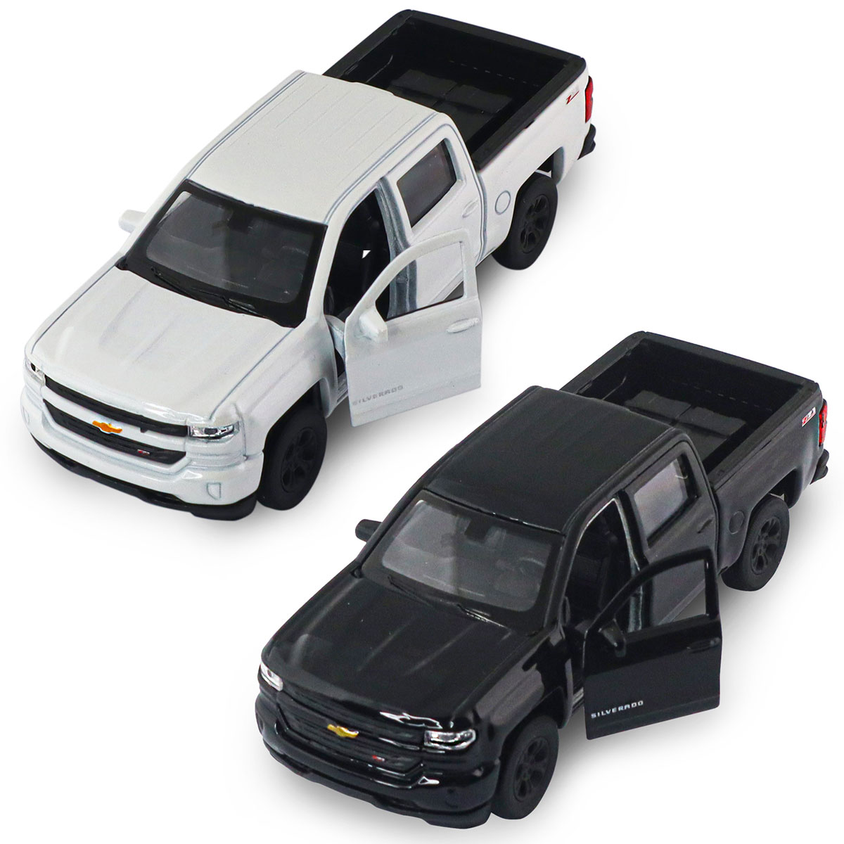 Автомодель - Chevrolet Silverado 2017 (перламутрово-білий, чорний) — фото 15
