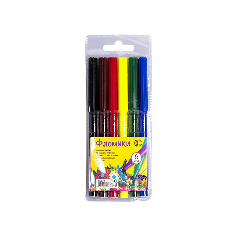 Дитячі Фломастери "Фломіки" COLOR-IT CR550-6 6 кольорів — фото 4