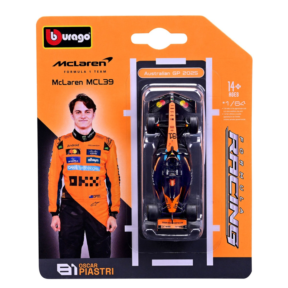 Колекційна автомодель "McLaren F1 MCL39 (2025)" 18-58001, 1:64 масштаб — фото 4