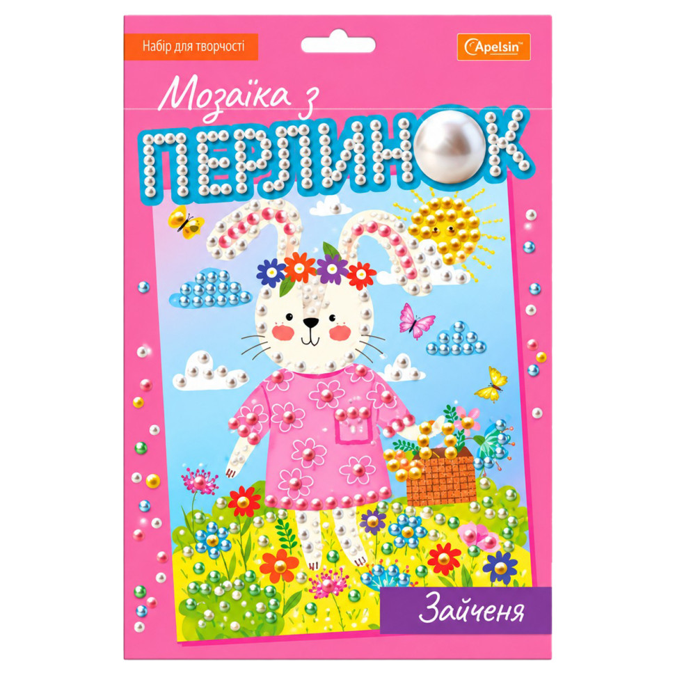 Детский набор для творчества "Мозаика из жемчуга зайчик" НТ-38-02 — фото 2