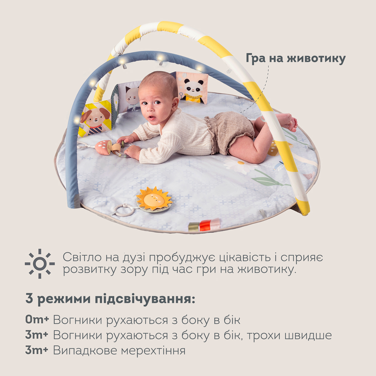 Музичний килимок з дугами, що розвиває, колекції "Квітуча фантазія" – Сонячні Ноти — фото 5