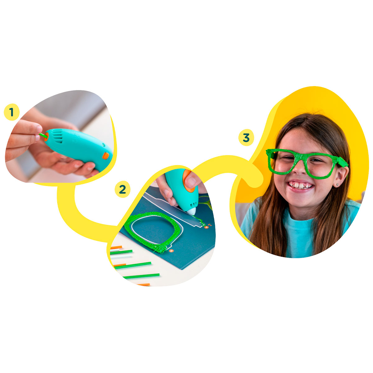 3D-ручка 3Doodler Start Plus для детского творчества базовый набор - Креатив (72 стержня) — фото 5
