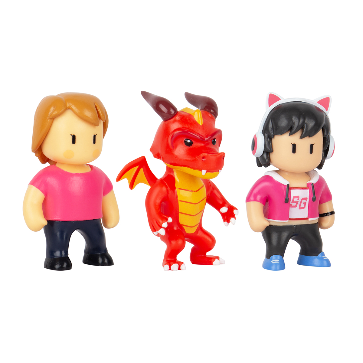 Набор коллекц. фигурок Stumble Guys - Оператор Джина, Дракон Инферно, Мисс Стамбл (3 фигурки, 6 cm) — фото 3