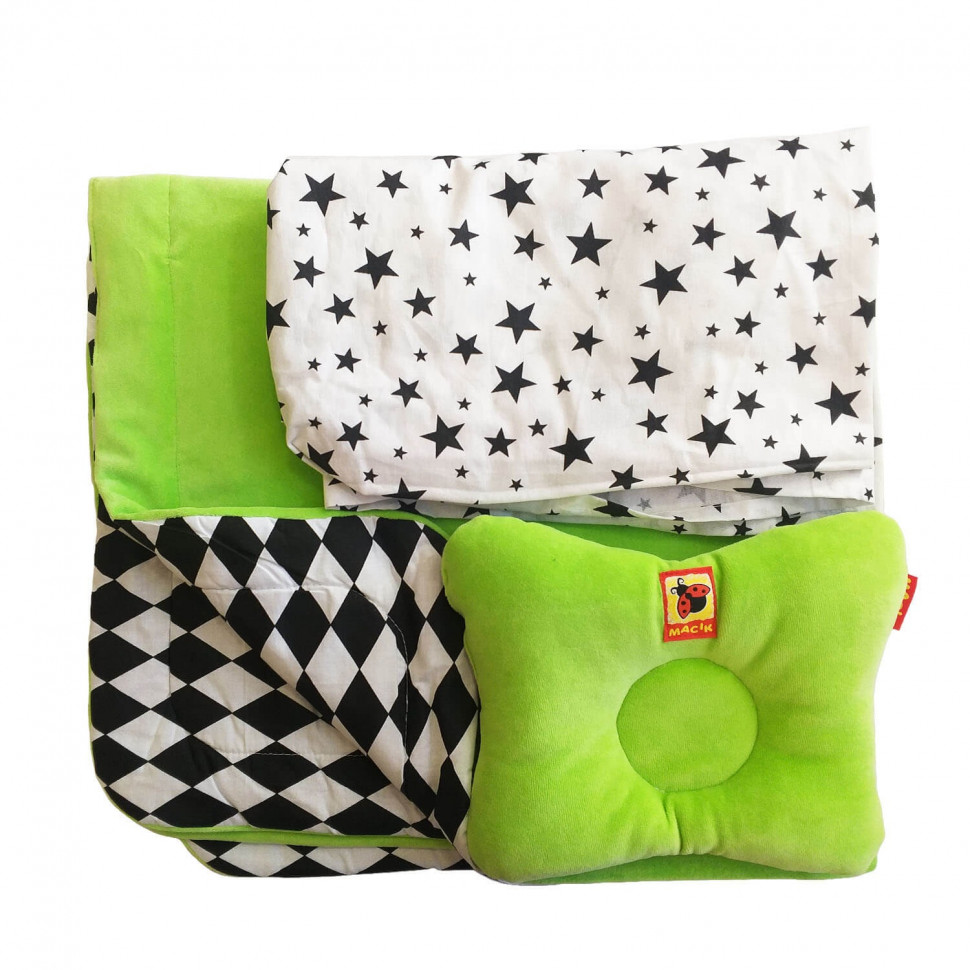 Дитячий постільний комплект Bed Set Newborn МС 110512-08 подушка + ковдру + простирадло — фото 3