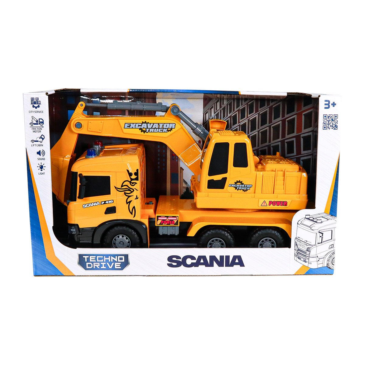Автомодель серії "Super Big Truck" – Екскаватор Scania (світло, звук) — фото 5