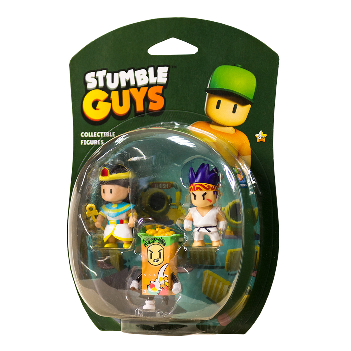 Набір колекц. фігурок Stumble Guys - Сенсей Фаєрфіст, Клеопатра, Кілер (3 фігурки, 6 cm)