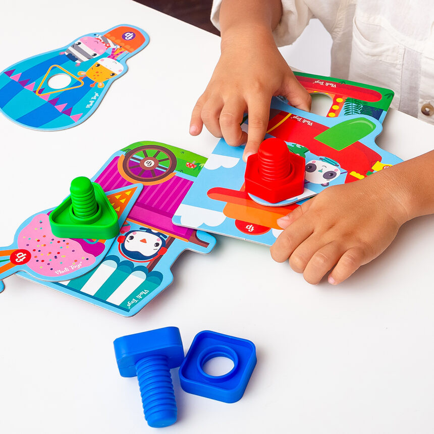 Гра-конструктор з болтами @Fisher-Price. Парк розваг@ Vladi Toys VT2905-21 Укр — фото 7