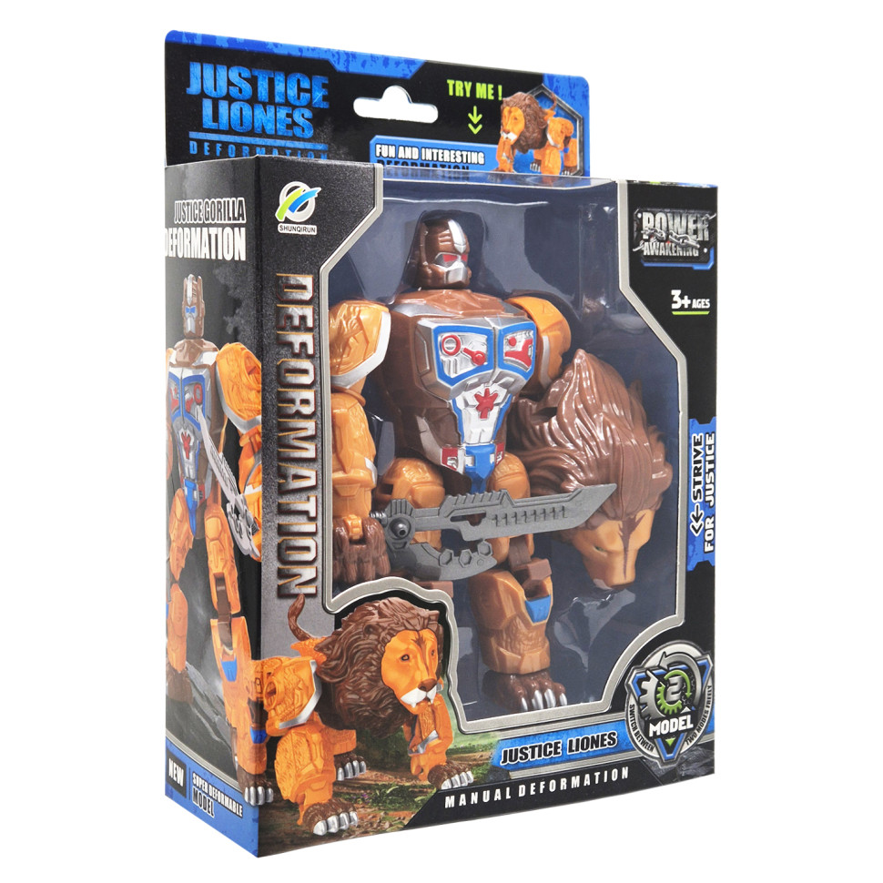 Дитячий робот-трансформер Justice Lioness 168-82(Orange) робот-лев