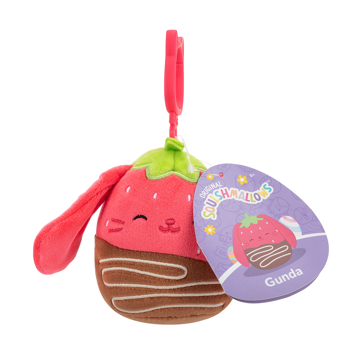 М'яка іграшка на кліпсі Squishmallows – Кролик Гунда (9 cm) — фото 7