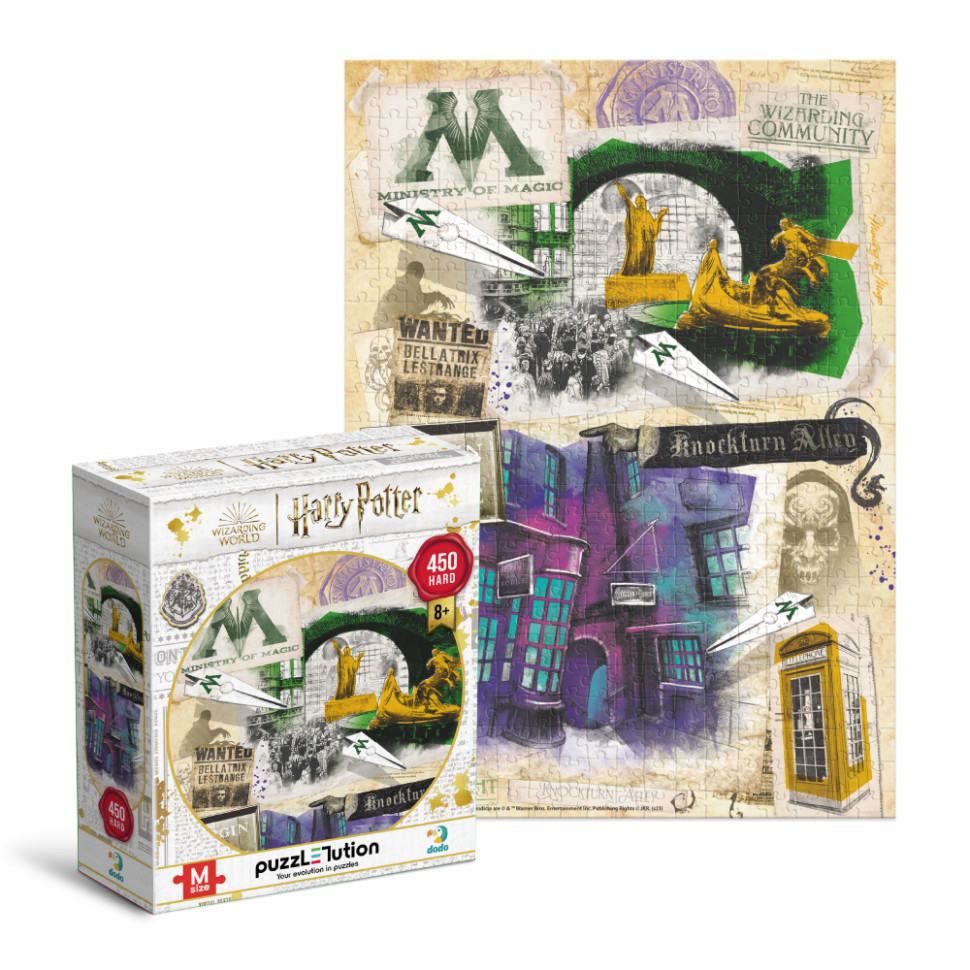 Пазл класичний "Harry Potter. Міністерство магії та Алея Ноктерн" 200504, 450 елементів — фото 2