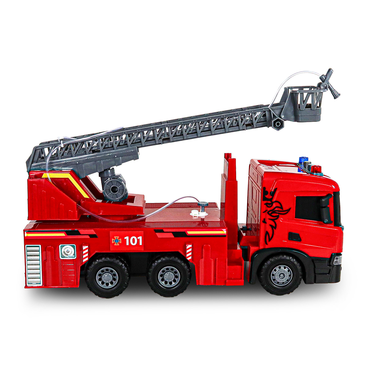 Автомодель серії "Super Big Truck" – Пожежна Машина Scania (світло, звук, функ. води) — фото 10