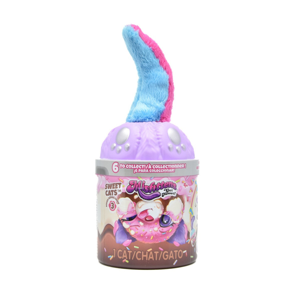 Детская мягкая игрушка "Котик в банке" Misfittens 03948(W3) в ассортименте