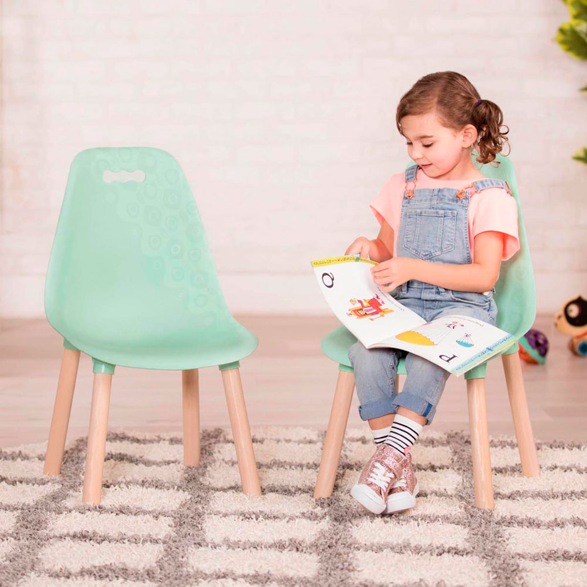 Набір дитячих стільчиків колекції "Kid century modern" - М'ятні — фото 5