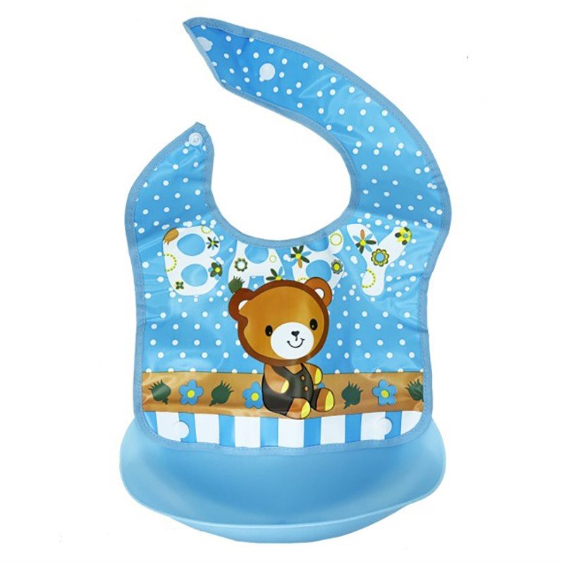 Дитячий слинявчик Трактор MGZ-0602(Blue Bear) зі знімною кишенею