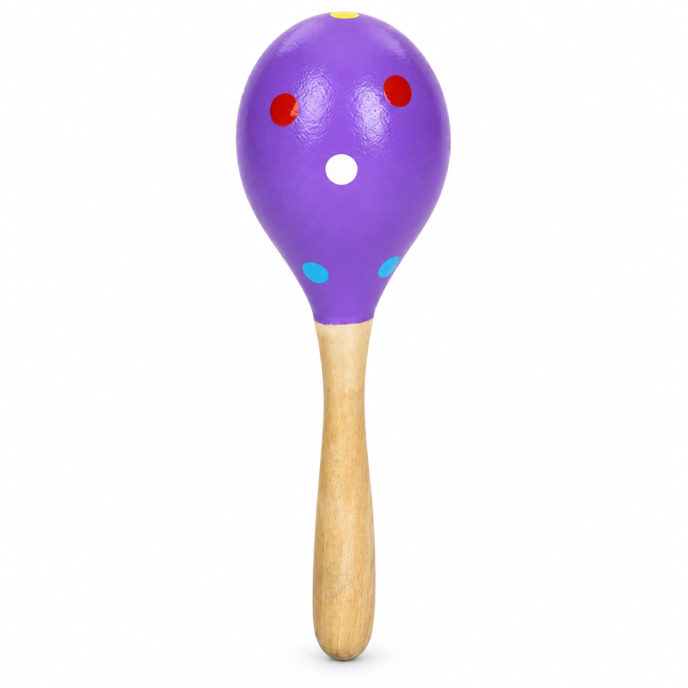 Дерев'яна дитяча іграшка "Маракас" MD 0029(Violet) 20х6х6 см