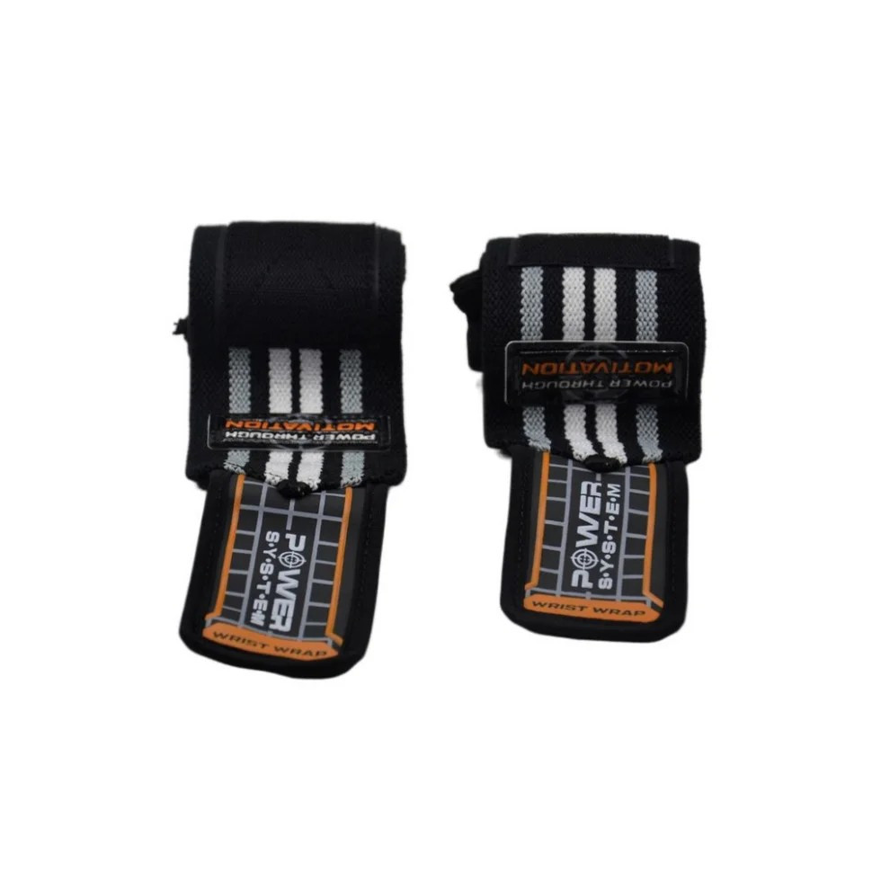 Кістові бинти Wrist Wraps Power System PS-3500_Grey-Black — фото 2