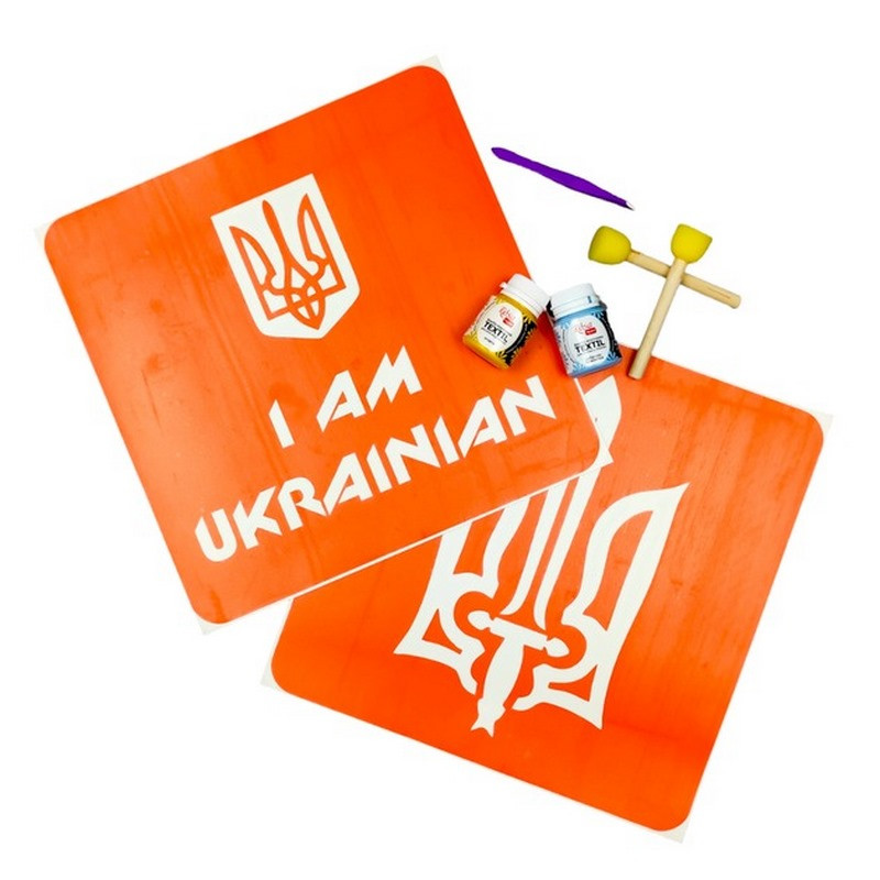 Набір для малювання по тканині "I Am Ukrainian, Тризуб" paint-n064-n059 — фото 3