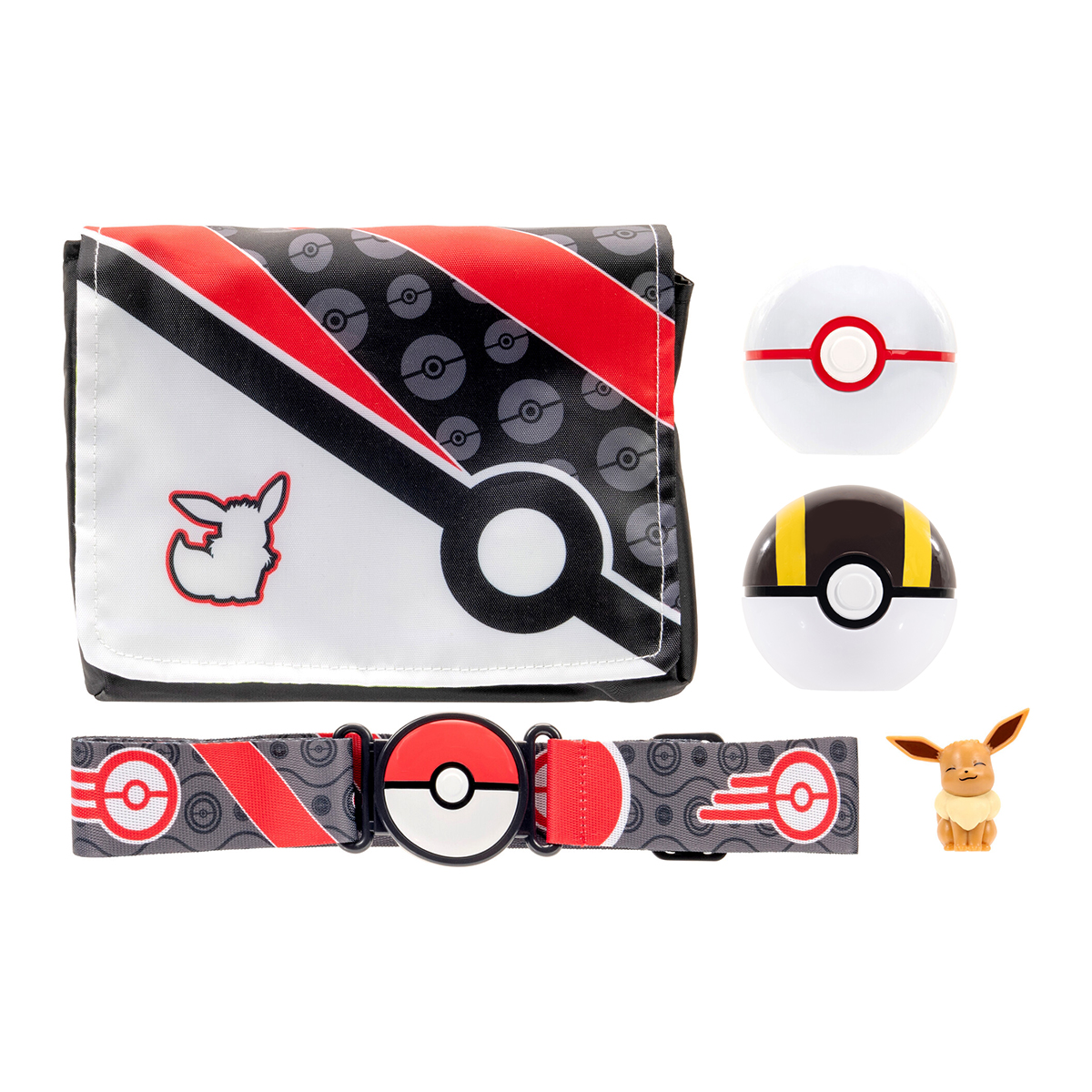 Ігровий набір Pokemon W5 - Спорядження Тренера Іві (2 покеболи, пояс, фігурка, сумка для м'ячів) — фото 2