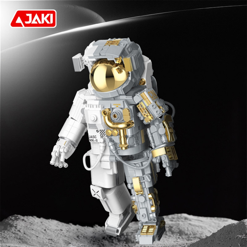 Детский конструктор "Астронавт" JAKI JK9116 серии "Космический рассвет" 916 деталей — фото 4