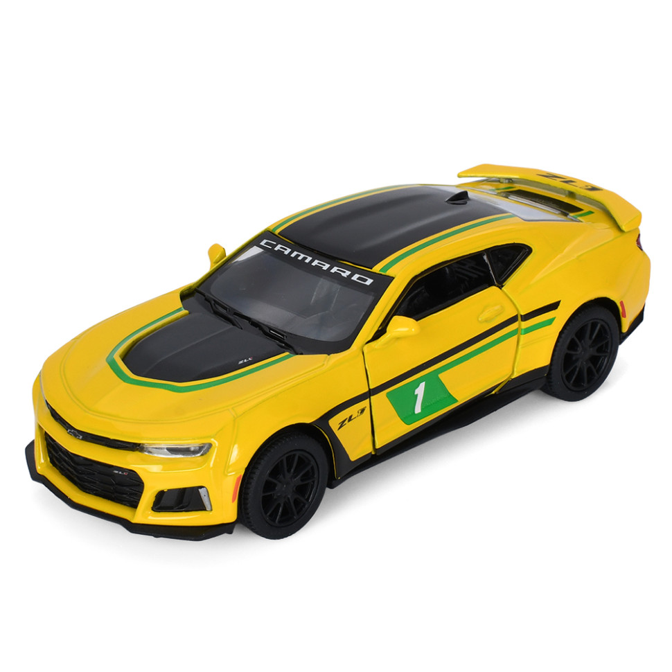 Дитяча модель машинки Chevrolet Camaro ZL1 2017 Kinsmart KT5399FW інерційна, 1:38 Yellow