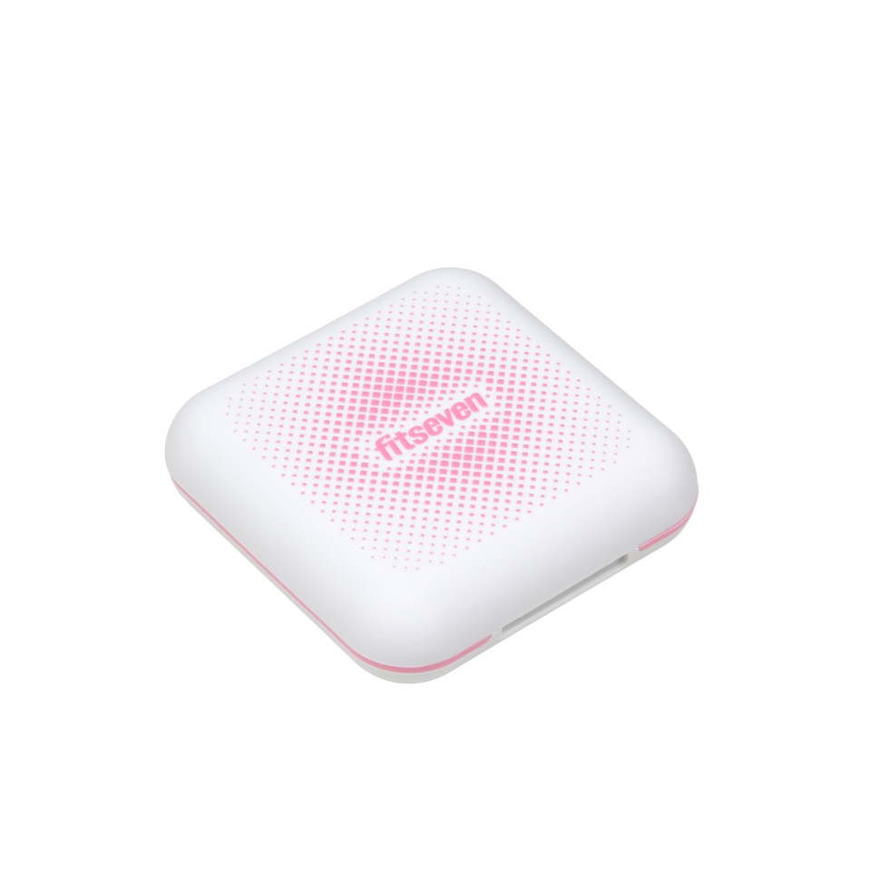 Кейс для капсул Fitseven UZSPACE TP005WP, білий з ромбами