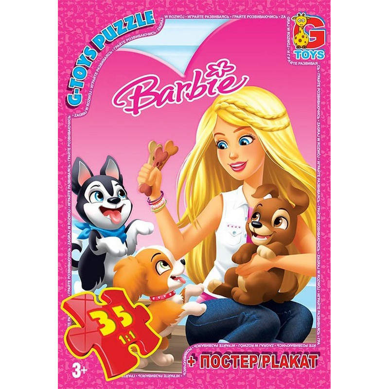 Детский пазл "Barbie" BA017 плакат 35 элементов