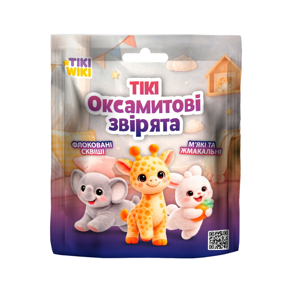 Сквіш-іграшка у вигляді тварини "Оксамитові тварини" Tiki Wiki KD-ZRDW2025011
