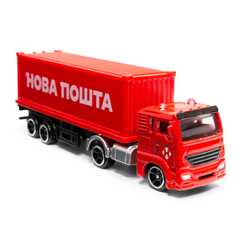 Автомодель колекційна Фура "Нова Пошта" TechnoDrive 250416CG масштаб 1:64 — фото 7