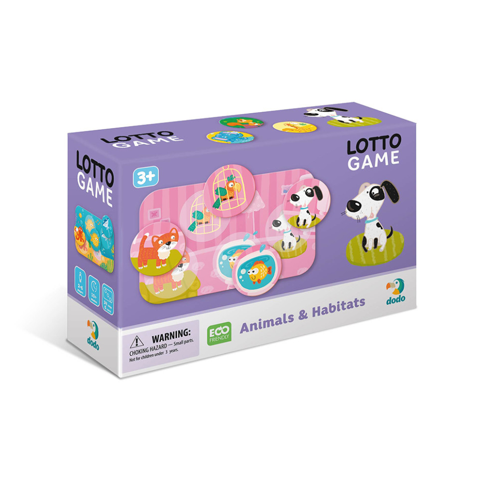 Настільна гра Лото Тварини і їх місця проживання DoDo 300196, 6 карток, 24 фішки — фото 3