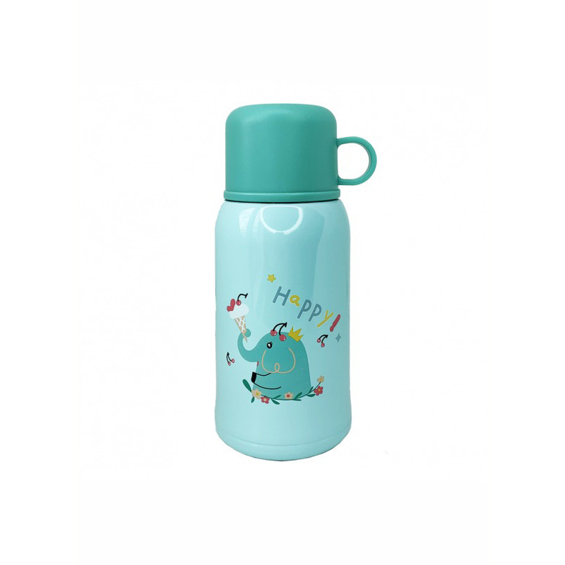 Термос-поїльник з силіконовою трубочкою MGZ-0318(Turquoise) чашкою, в чохлі з ремінцем, 550 мл — фото 2