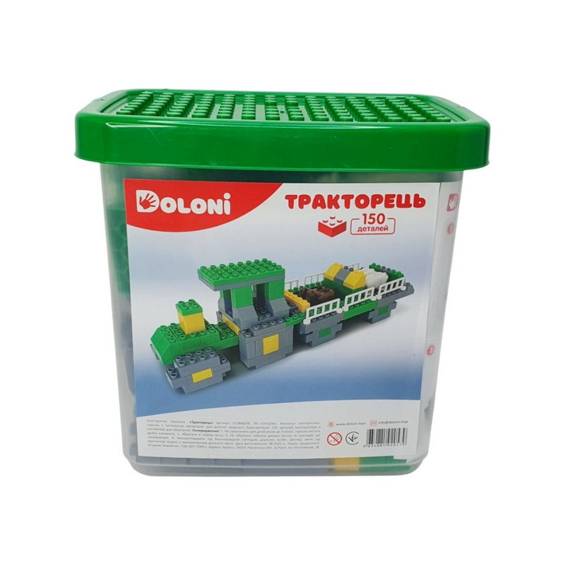 Конструктор "Тракторець" 013888/04 в пластиковому боксі, 150 деталей