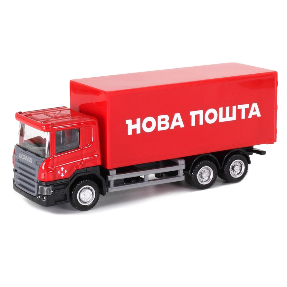 Автомодель дитяча Scania "Нова Пошта" TechnoDrive 250414U, масштаб 1:64