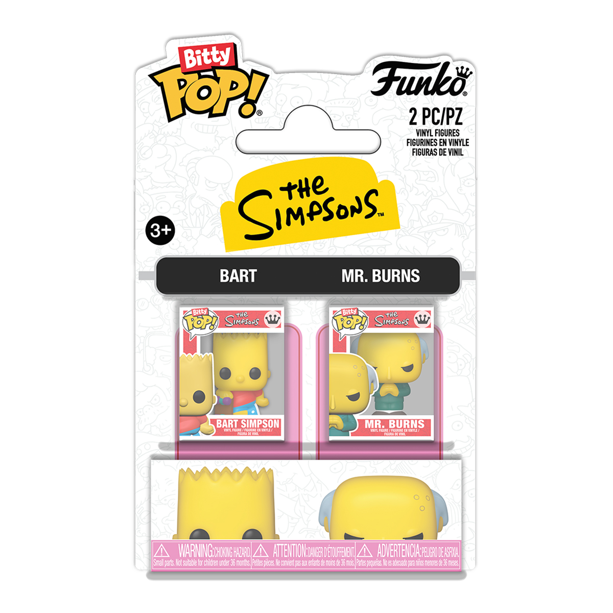 Набор игровых фигурок Bitty POP! серии "Симпсоны" – Барт и Мистер Бёрнс