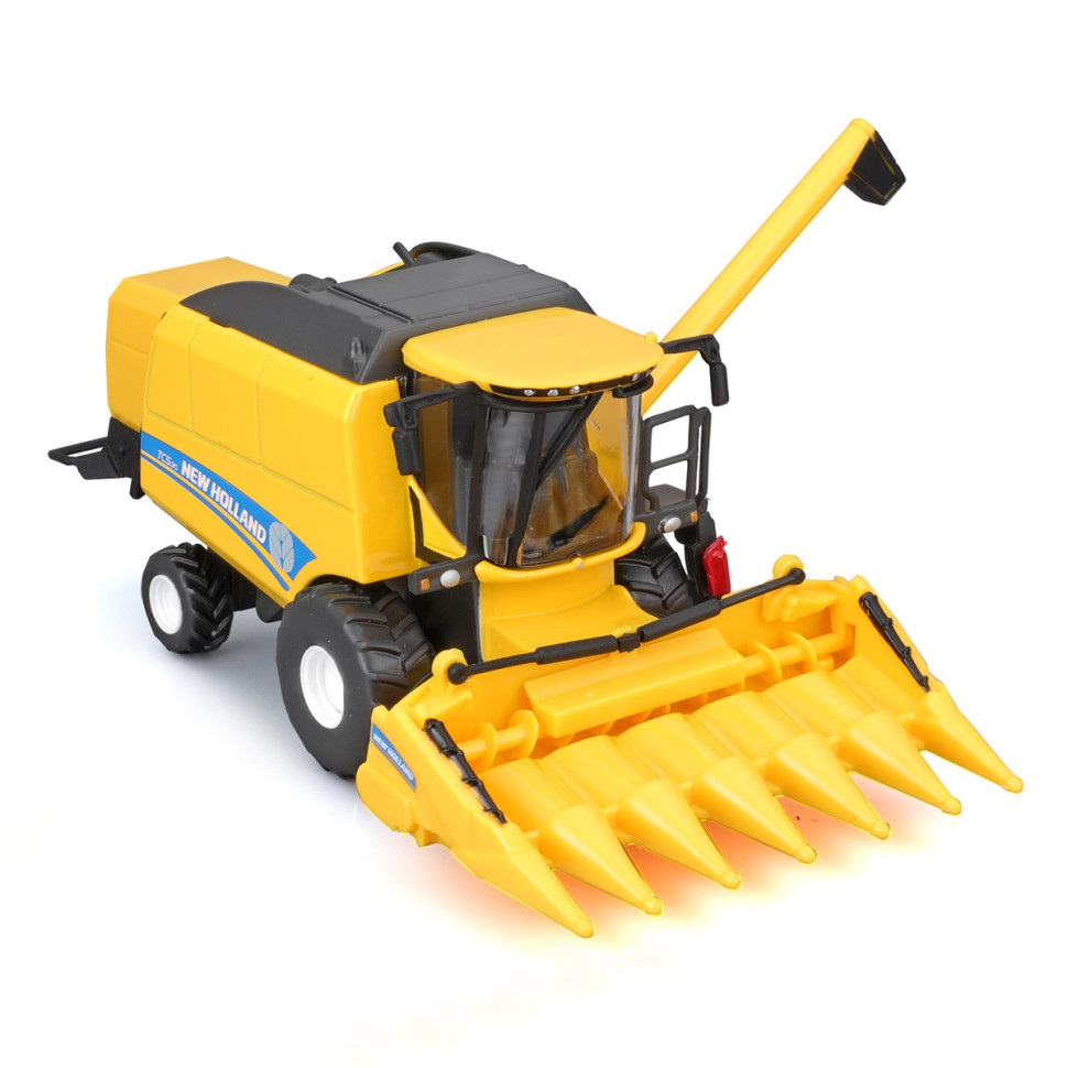 Автомодель комбайн Зерносборный "New Holland TC5.90" Bburago 18-31722 (1:24) — фото 3