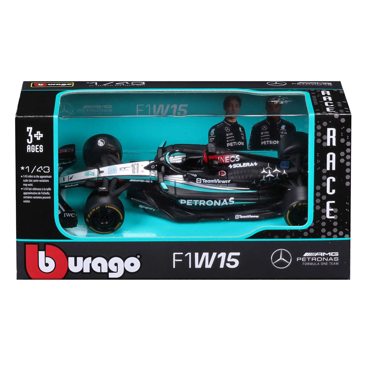 Автомодель - Mercedes-AMG F1 W15 Performance (2024) (1:43) — фото 3