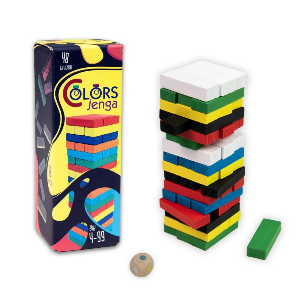 Настільна гра "Colors Jenga" 30717, 48 брусків, українською мовою