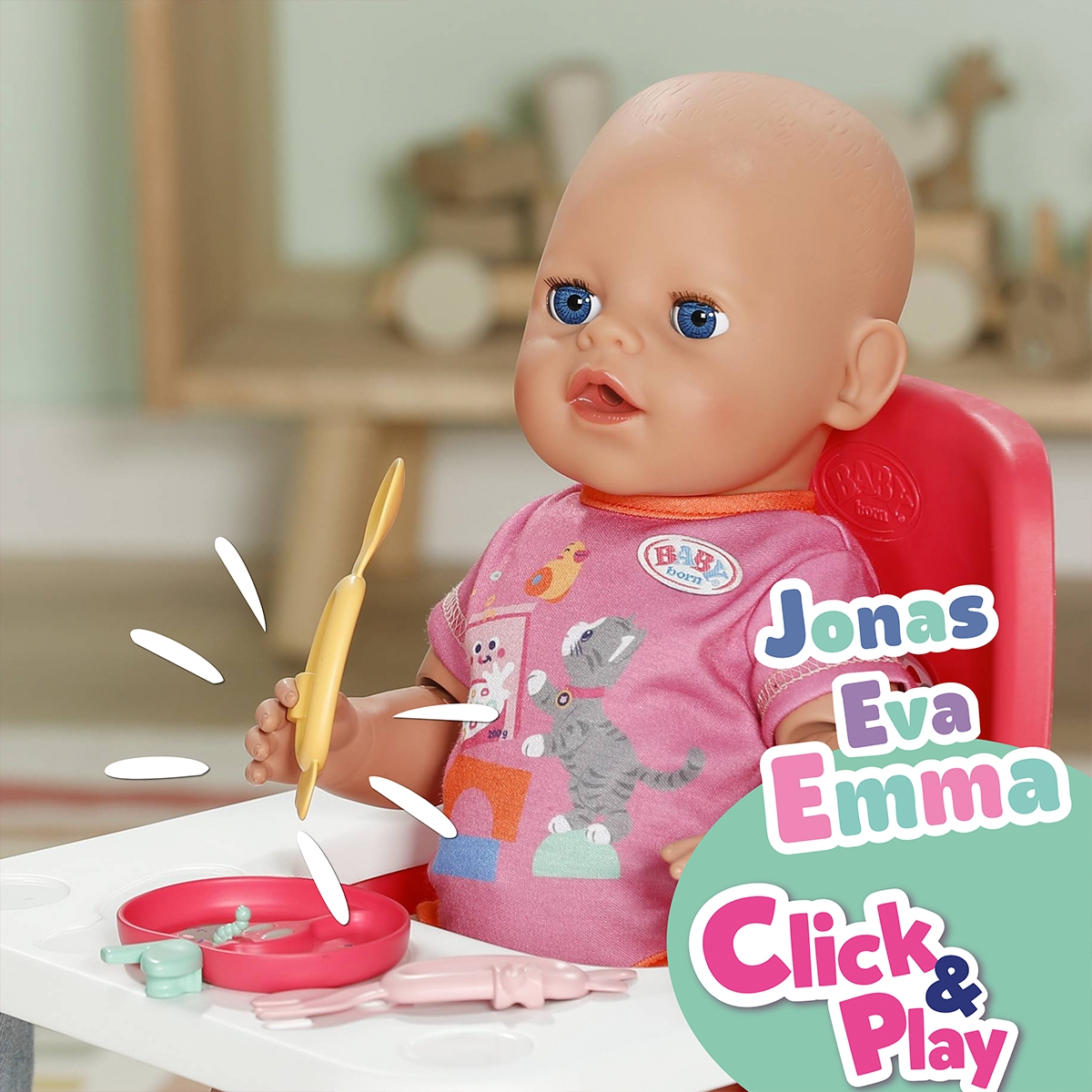 Набір посуду для ляльки BABY born серії "Click and Play" – Миле Годування — фото 4