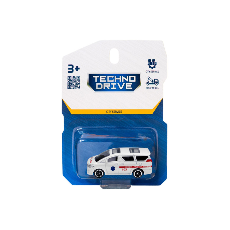 Дитяча автомодель "Швидка допомога" TechnoDrive 250421CG-5, масштаб 1:64 — фото 4