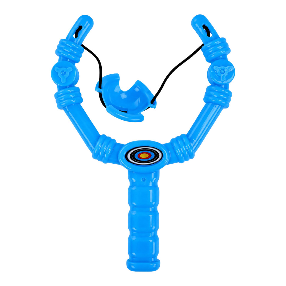 Детская Рогатка XG88-23(Blue) 3 мягких шарика, в сетке — фото 3