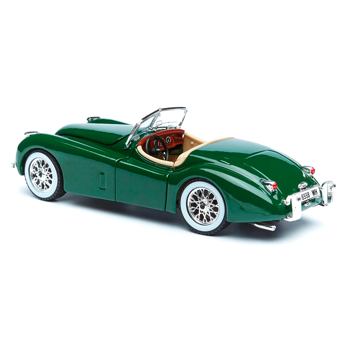 Автомодель - Jaguar XK 120 (1951) (ассорти вишневый, серебристый, темно-зеленый, 1:24) — фото 5