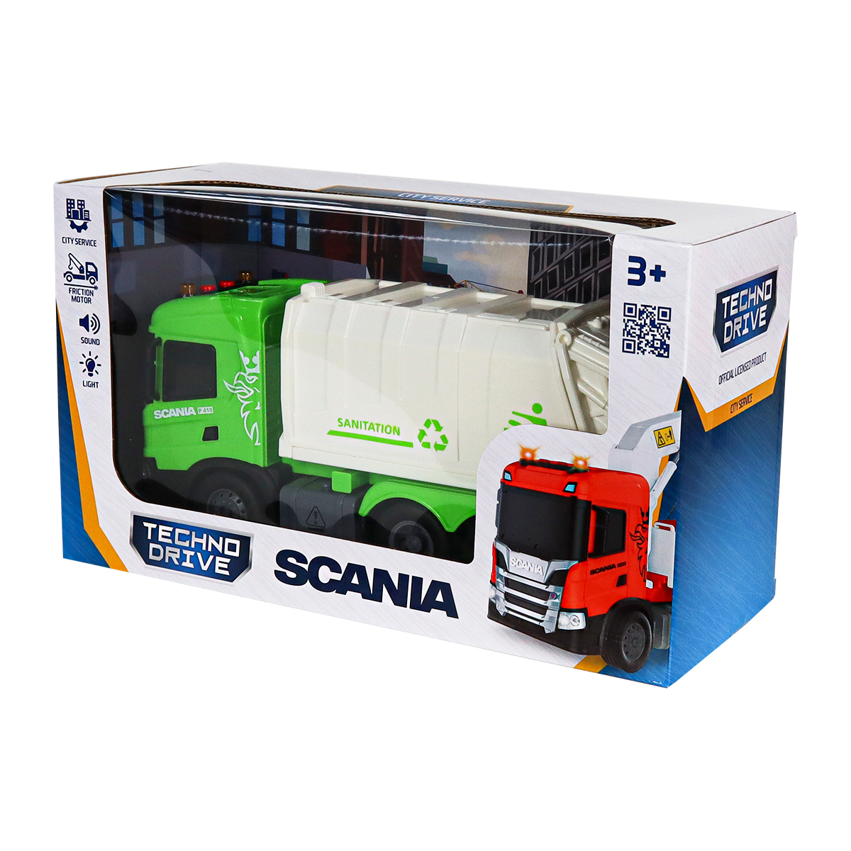 Автомодель серії "Big Truck" – Сміттєвоз Scania (світло, звук) — фото 3