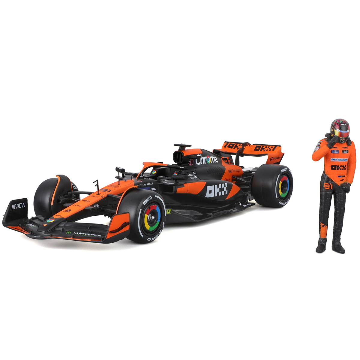 Автомодель з фігуркою - Mclaren MCL38 (1:24) — фото 11