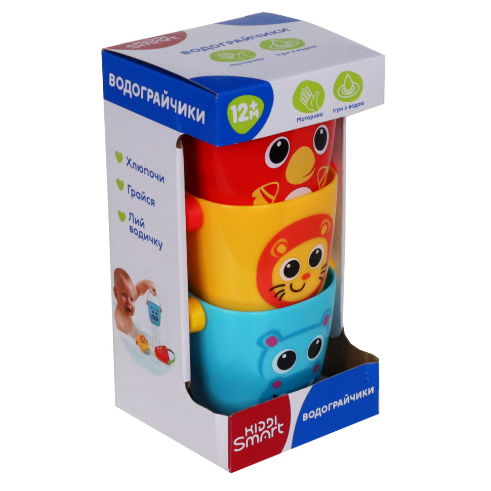 Игрушечные ведерки "Водо-играйчики" KIDDI SMART 4332-KS для игры в ванной — фото 7