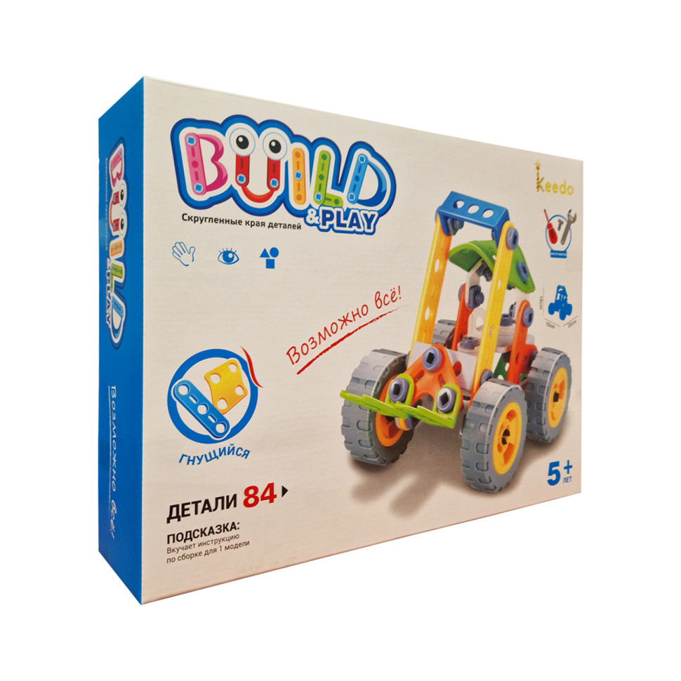 Конструктор Build&Play "Погрузчик" HANYE J-7703, 84 элемента — фото 2